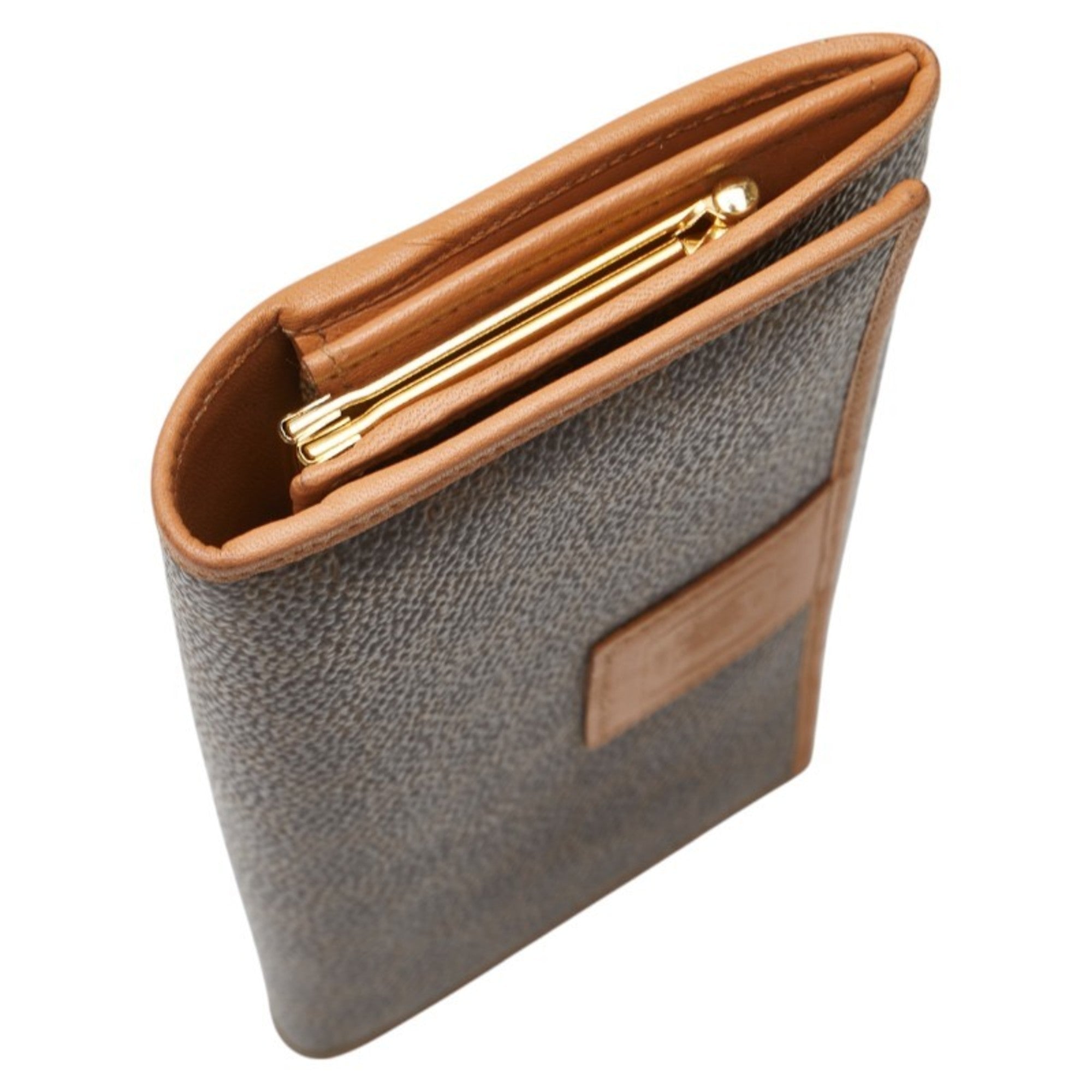 Celine Macadam Long Wallet Brown Leather Women's CELINE