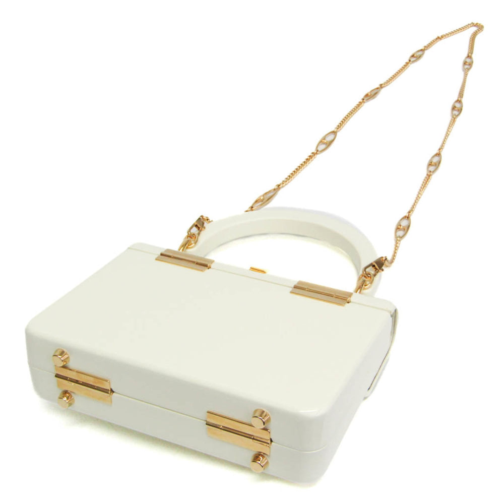 Gucci Sylvie 1969 Acrylic Mini 589482 Women's Acrylic Handbag,Shoulder Bag White — Like New