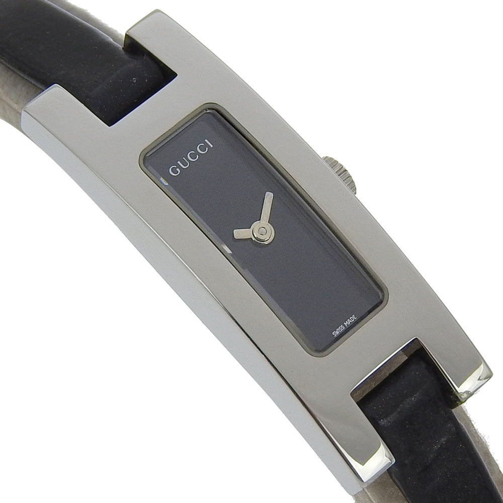 Gucci GUCCI Watch 3900L Stainless Steel x Leather Quartz Analog Display Black Dial Women's — Good