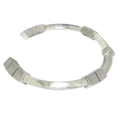 Bottega Veneta Men's and Women's Bangle Cuff Bracelet, Silver, Size M — Like New