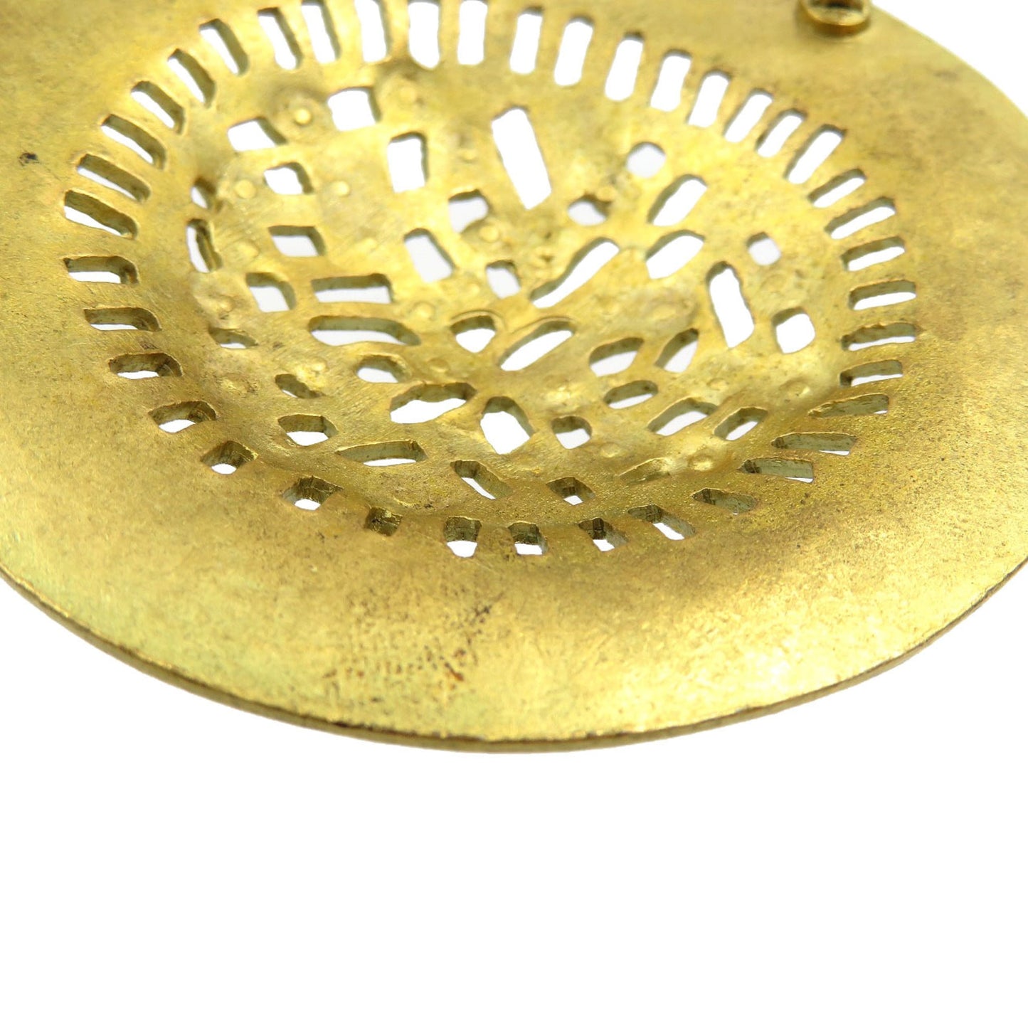 Excellent condition Chanel vintage straw hat 94A metal gold brooch 0210 CHANEL