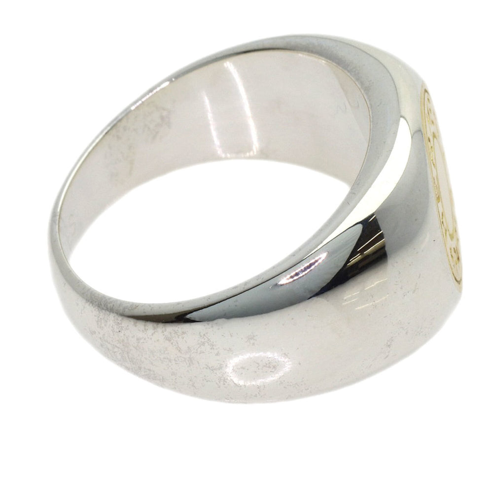 Hermes Sellier Clou de Selle Ring, 18K Yellow Gold/Silver, Women's — Like New