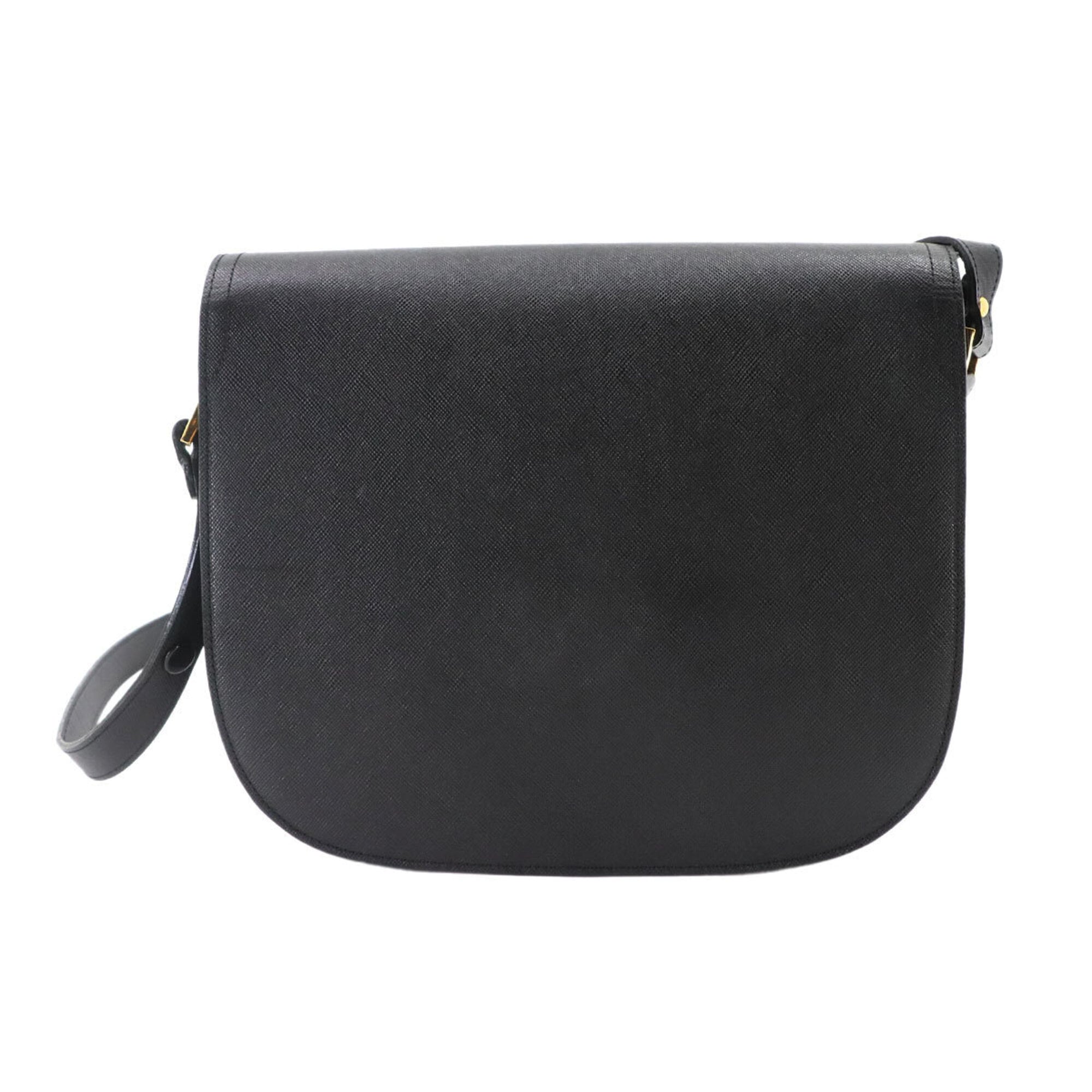 Yves Saint Laurent Shoulder Handbag, Leather, Black, Gold Hardware — Like New