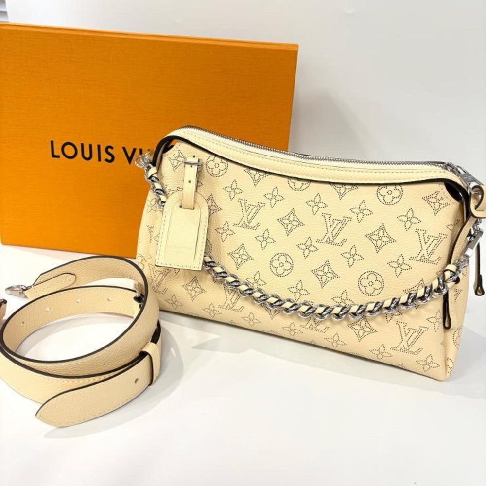 Louis Vuitton Mahina M24255 Hand It All PM Galle 2-way Shoulder Bag, Beige — Like New
