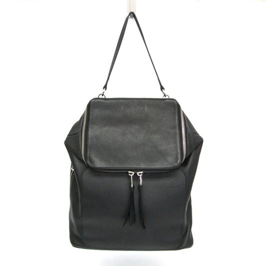 Loewe GOYA Backpack Women,Men Leather Backpack Black
