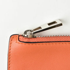 LOEWE Clutch Bag Second Unisex Pouch Lamb Leather Anagram Coral — Like New