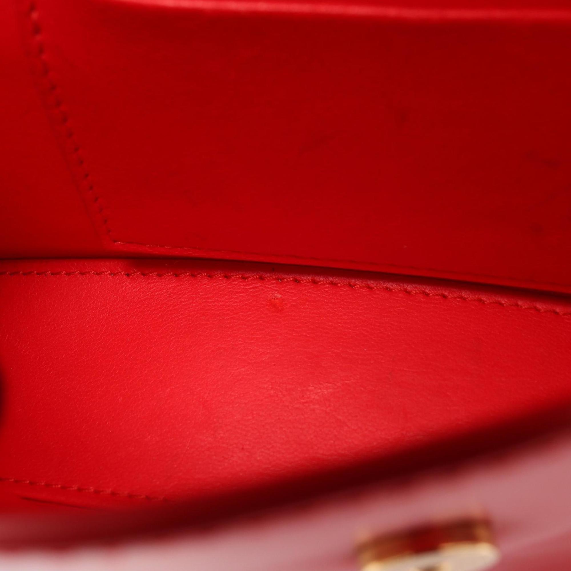 Balenciaga Hourglass Shoulder Bag, Leather, Women's, Red