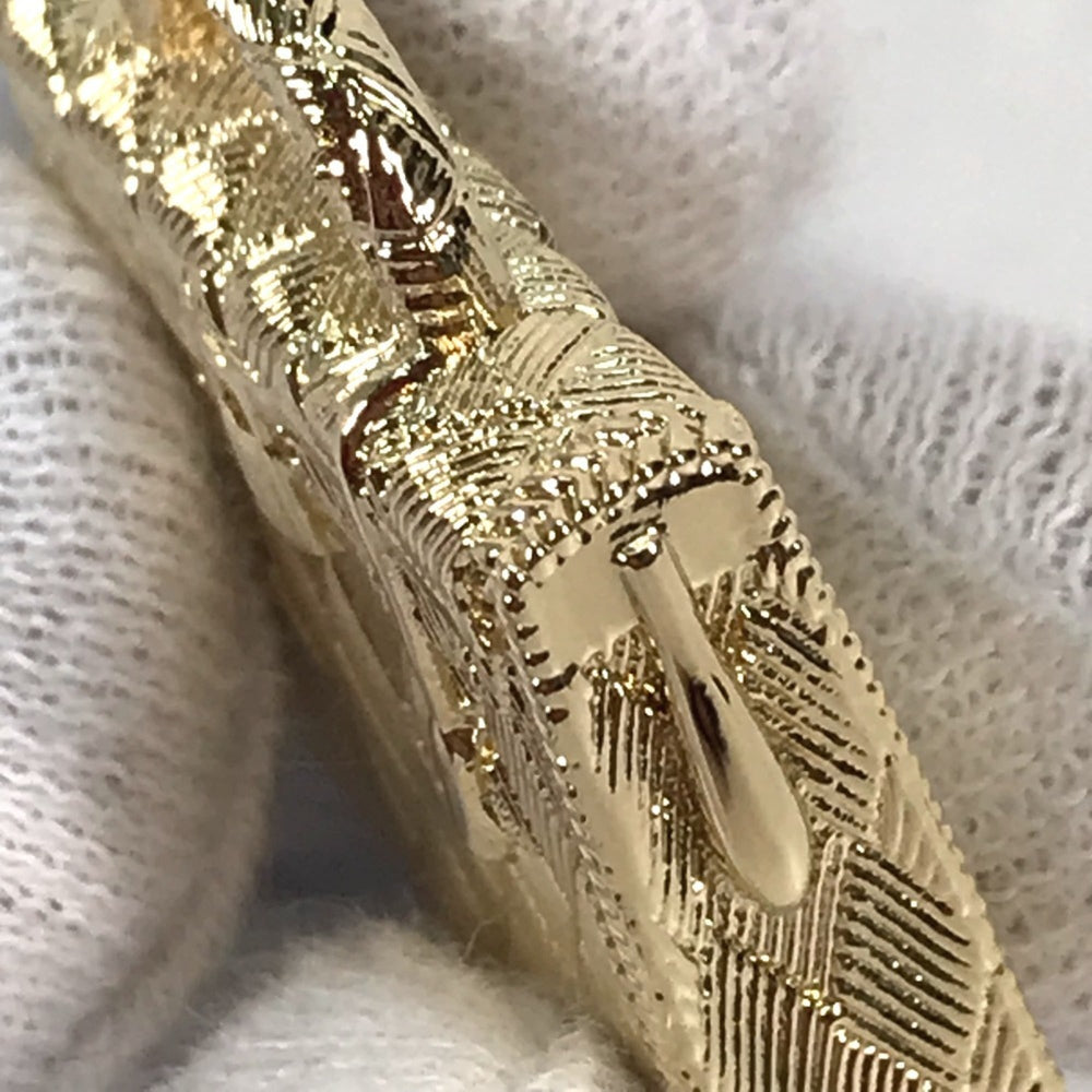 HERMES Hermes Pendant Necklace Curiosity Curiosite Permabrass Charm Metal Women's Gold E-240221-12 — New - Store Return