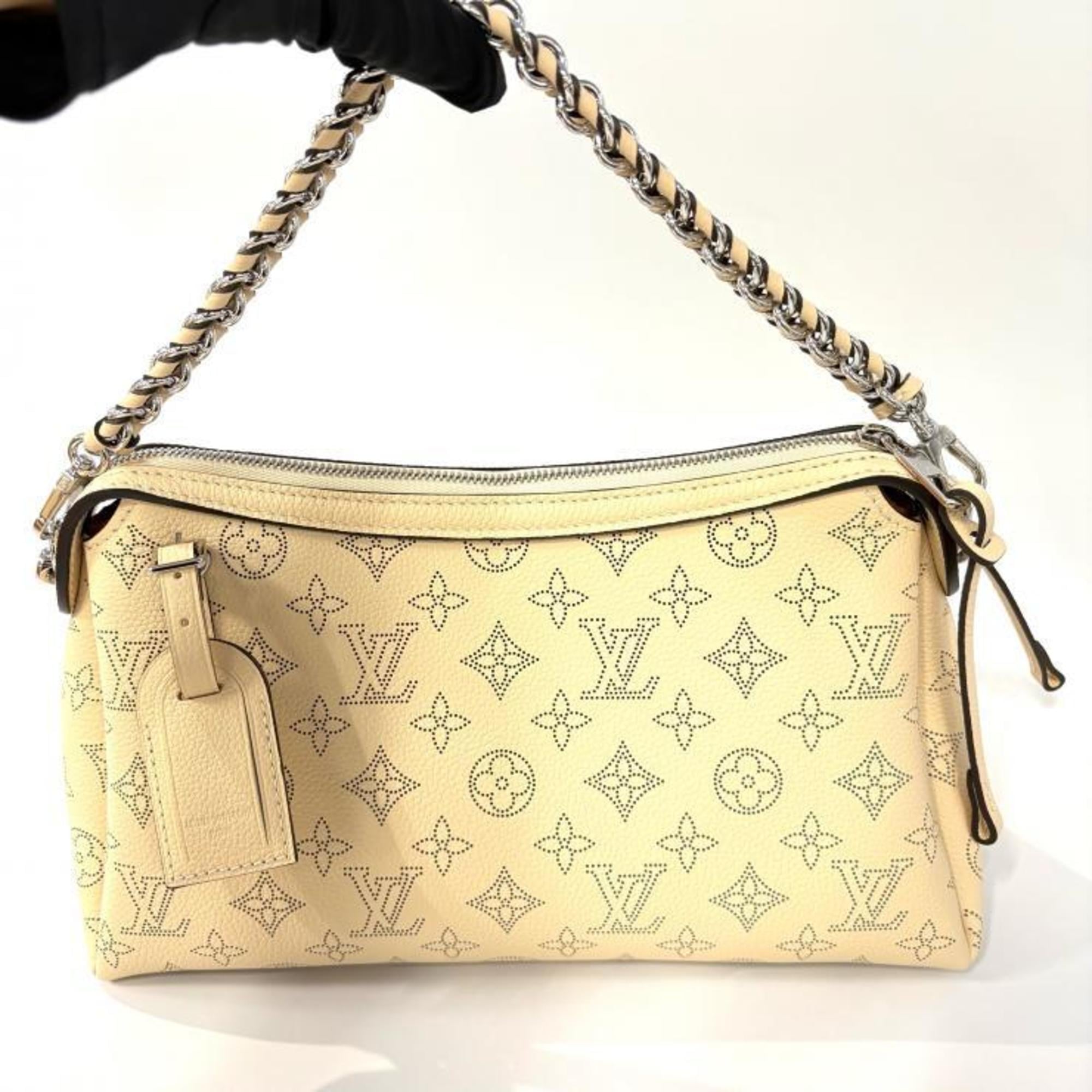 Louis Vuitton Mahina M24255 Hand It All PM Galle 2-way Shoulder Bag, Beige — Like New