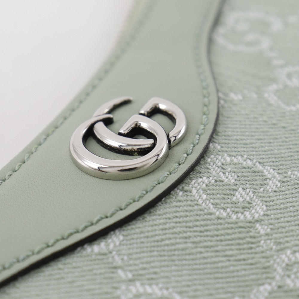 Gucci Off Deer 3-Way Shoulder Bag 784753, GG Canvas, Pale Green, Zipper, Women's — Like New