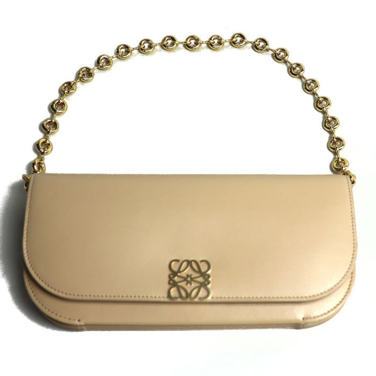 LOEWE Goya Long Chain Clutch Bag Beige A896O45X01 Women's — Like New