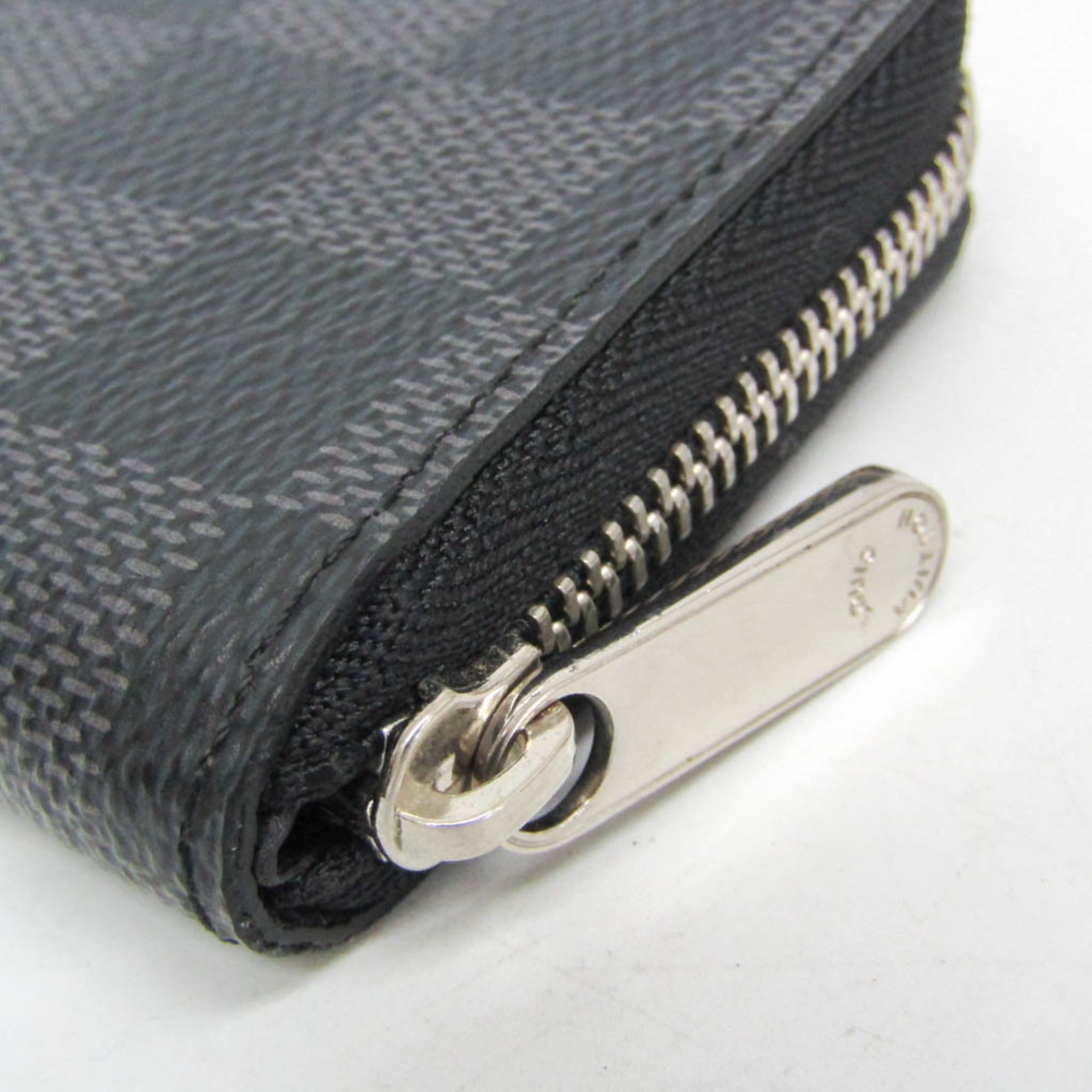 Louis Vuitton Damier Graphite Zippy Coin Purse N63076 Men's Damier Graphite Coin Purse/coin Case Black