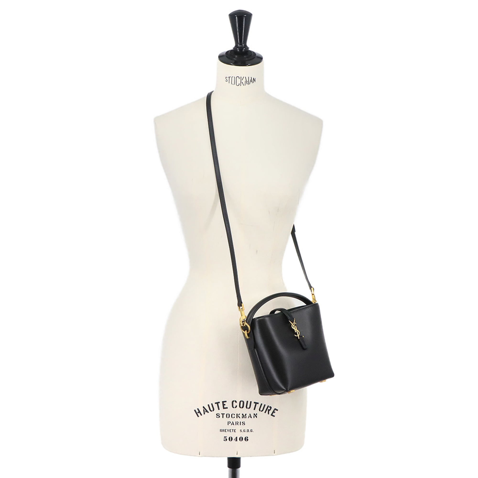 Saint Laurent LE37 Mini 2-way Shoulder/Handbag, Leather, Black, Gold Hardware, 765870 — New - Store Return