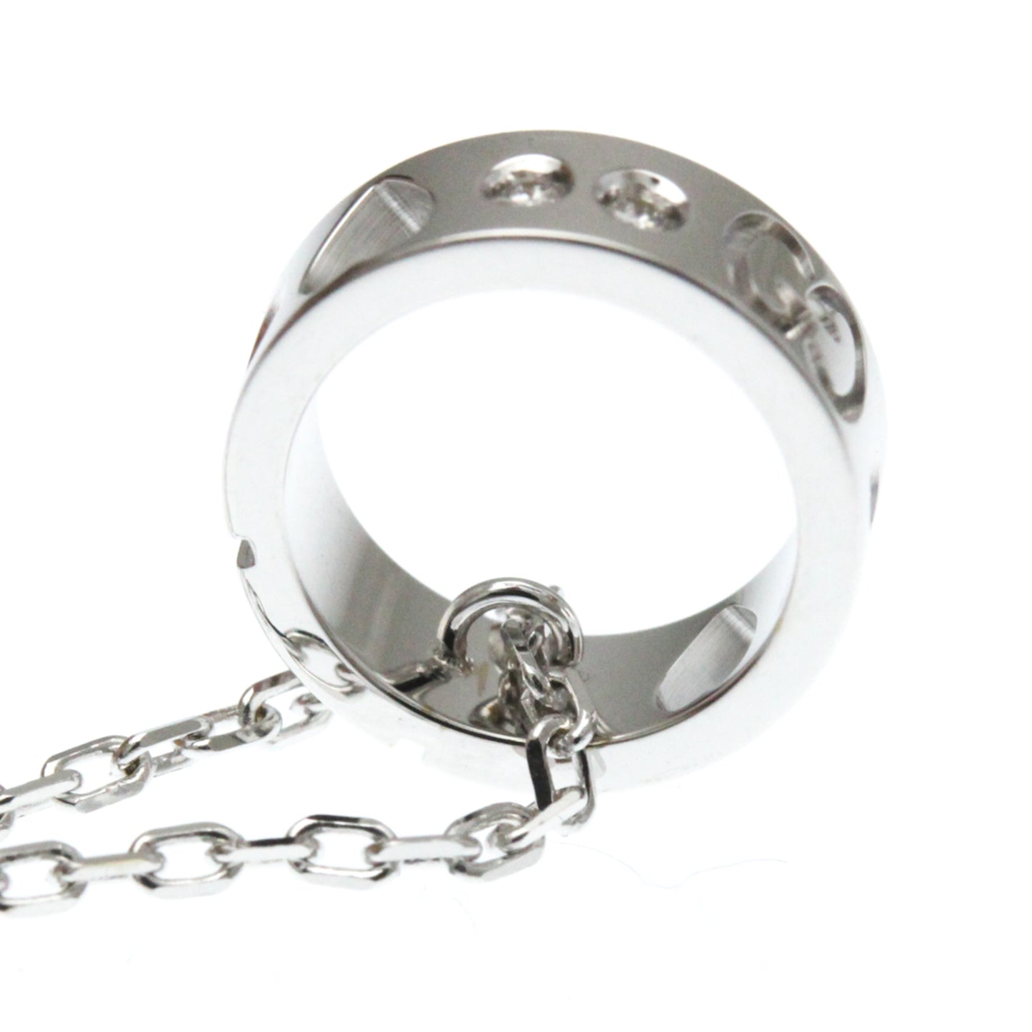 Gucci Icon Amor Diamond Necklace White Gold (18K) Diamond Men,Women Fashion Pendant Necklace (Silver)