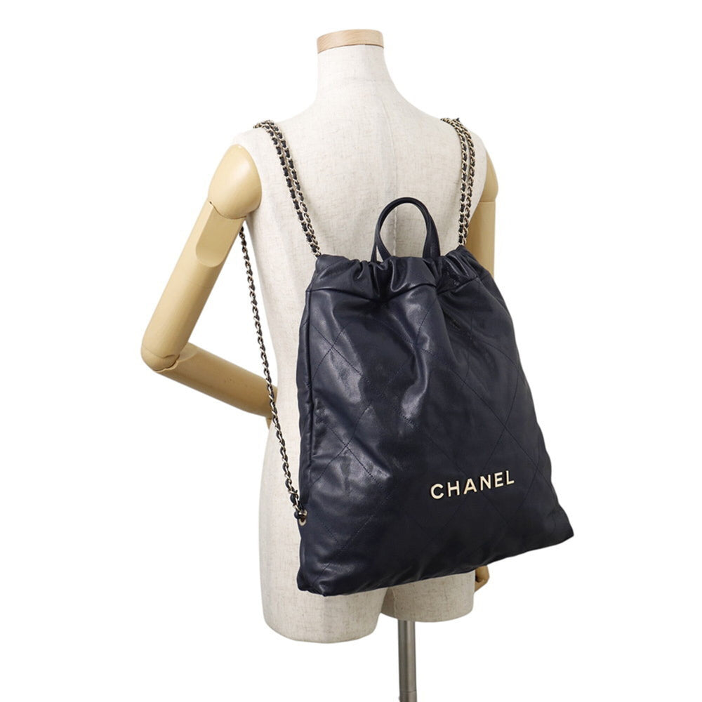 Chanel Backpack, 22 Large Caviar Skin AS3313, CHANEL Handbag, Women's — Like New
