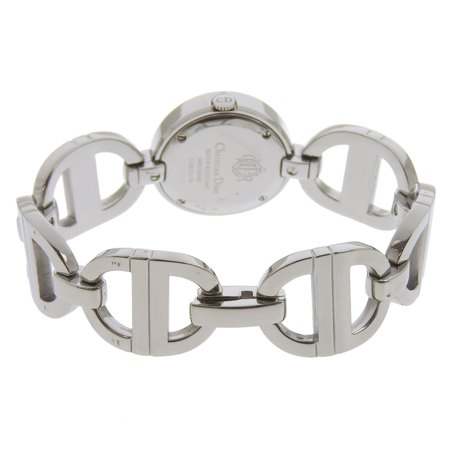 Dior Maris Watch CD022110, Stainless Steel Quartz Analog Display, Black Dial, Women's