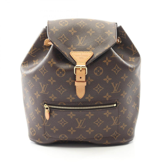 Louis Vuitton Montsouris Backpack Bag, Coated Canvas and Leather, Monogram, Women's, Brown, M43431