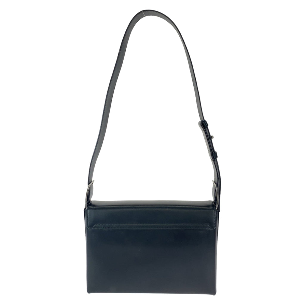Salvatore Ferragamo Vara black leather shoulder bag with silver hardware, AF-21 9226, for women