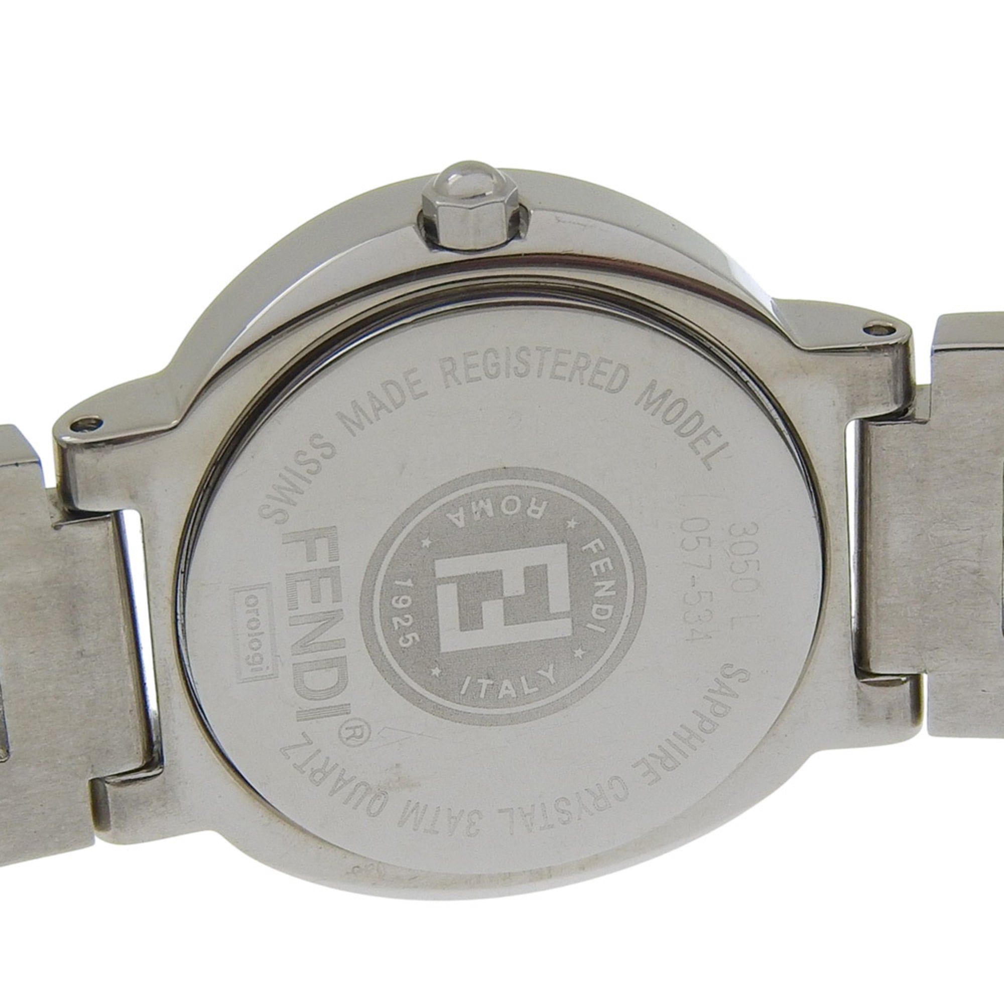 Fendi Olologi Women's Watch, 3050L Stainless Steel, Quartz Movement, Analog Display, Orange Dial — Very Good