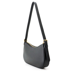 Louis Vuitton shoulder bag, calfskin leather, pochette LV Bloom M29456, black, leather handbag, women's, LOUIS VUITTON — Like New