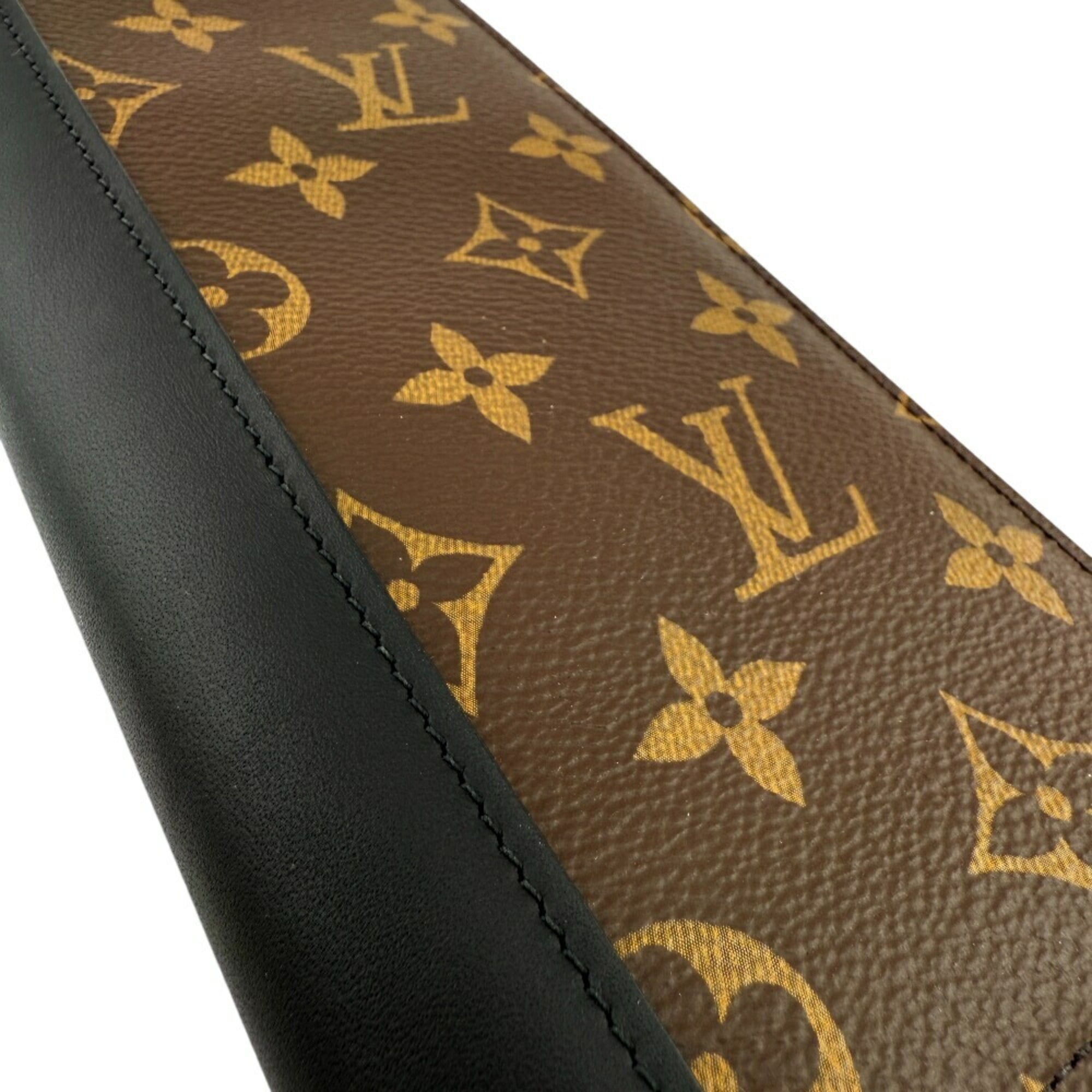 LOUIS VUITTON M69410 Portefeuille Brazza Monogram Macassar Long Wallet, Brown, Men's