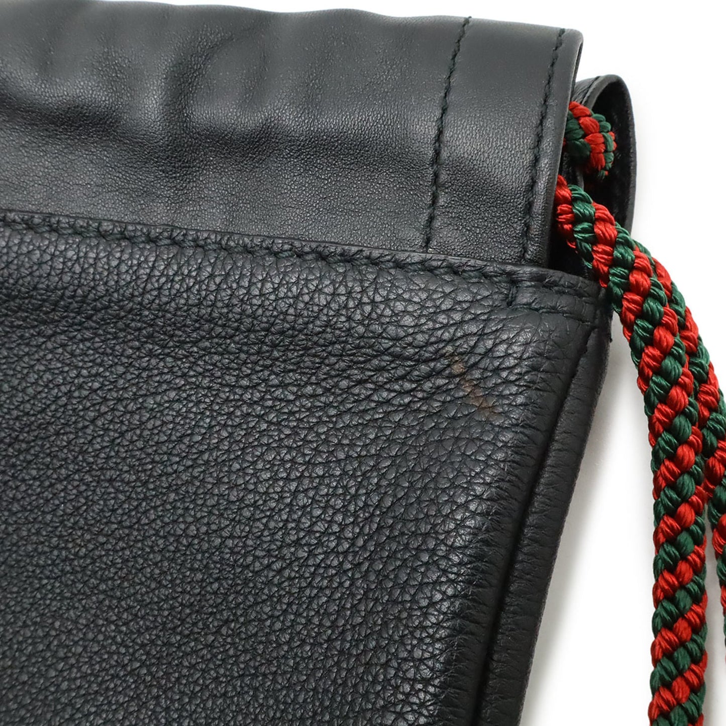 GUCCI Gucci Print Coco Capitan Drawstring Backpack/Tote Bag in Black Leather (Product Code: 494053)