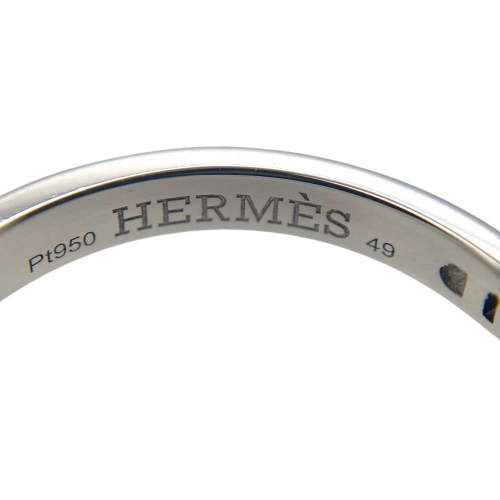 Hermes Everchaine d'Ancre PM Ring, Size 49, Platinum 950, 3.2g, Women's — Like New