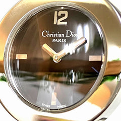 Christian Dior Malice watch, total weight 55.3g, stainless steel, quartz movement, black dial, CD22110 — Good