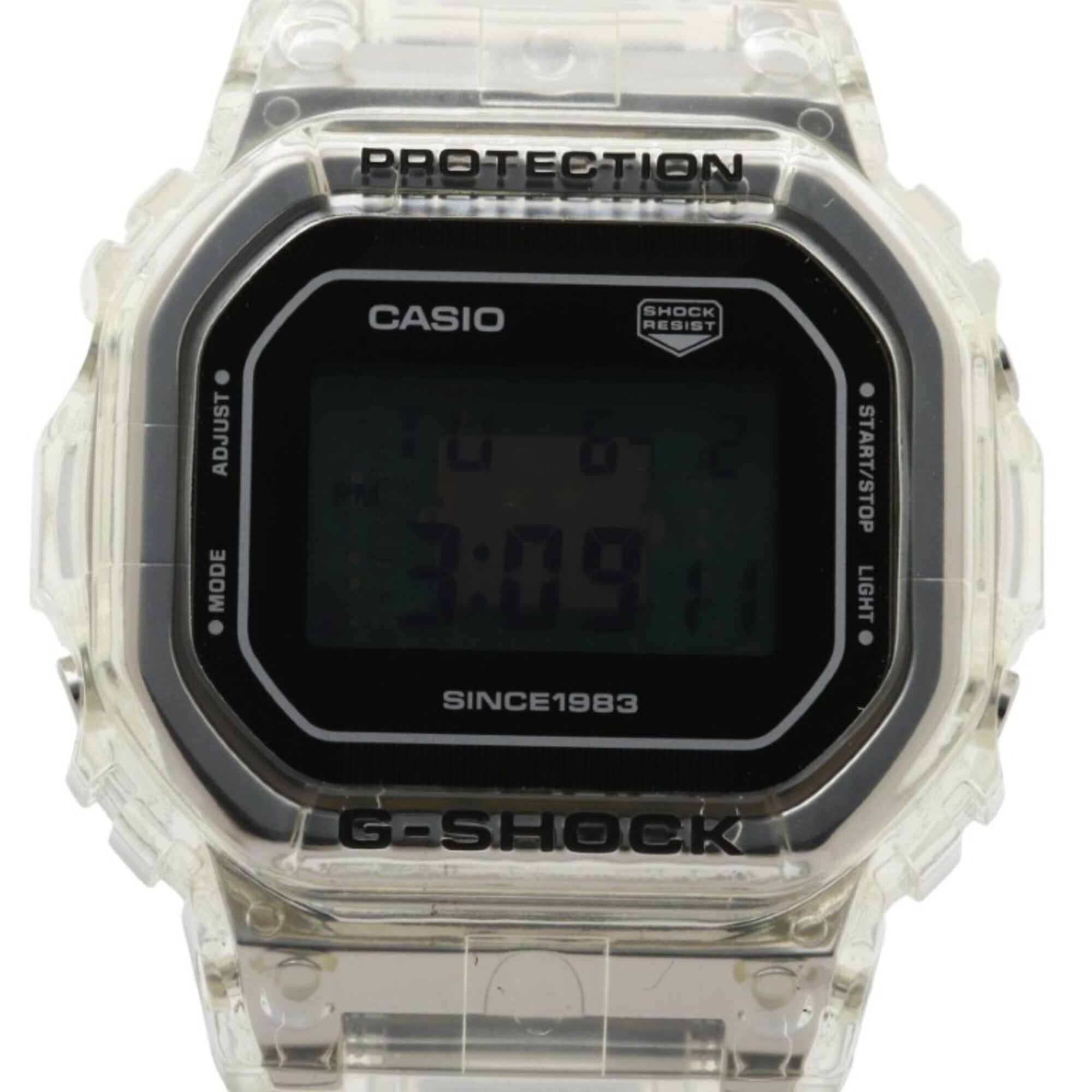 CASIO G-SHOCK DIGITAL 5000 SERIES 40th Anniversary CLEAR REMIX DW-5040RX-7JR Black Clear Stainless Steel/Resin Men's Digital Watch — Like New