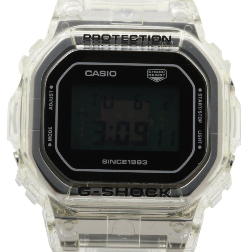 CASIO G-SHOCK DIGITAL 5000 SERIES 40th Anniversary CLEAR REMIX DW-5040RX-7JR Black Clear Stainless Steel/Resin Men's Digital Watch — Like New
