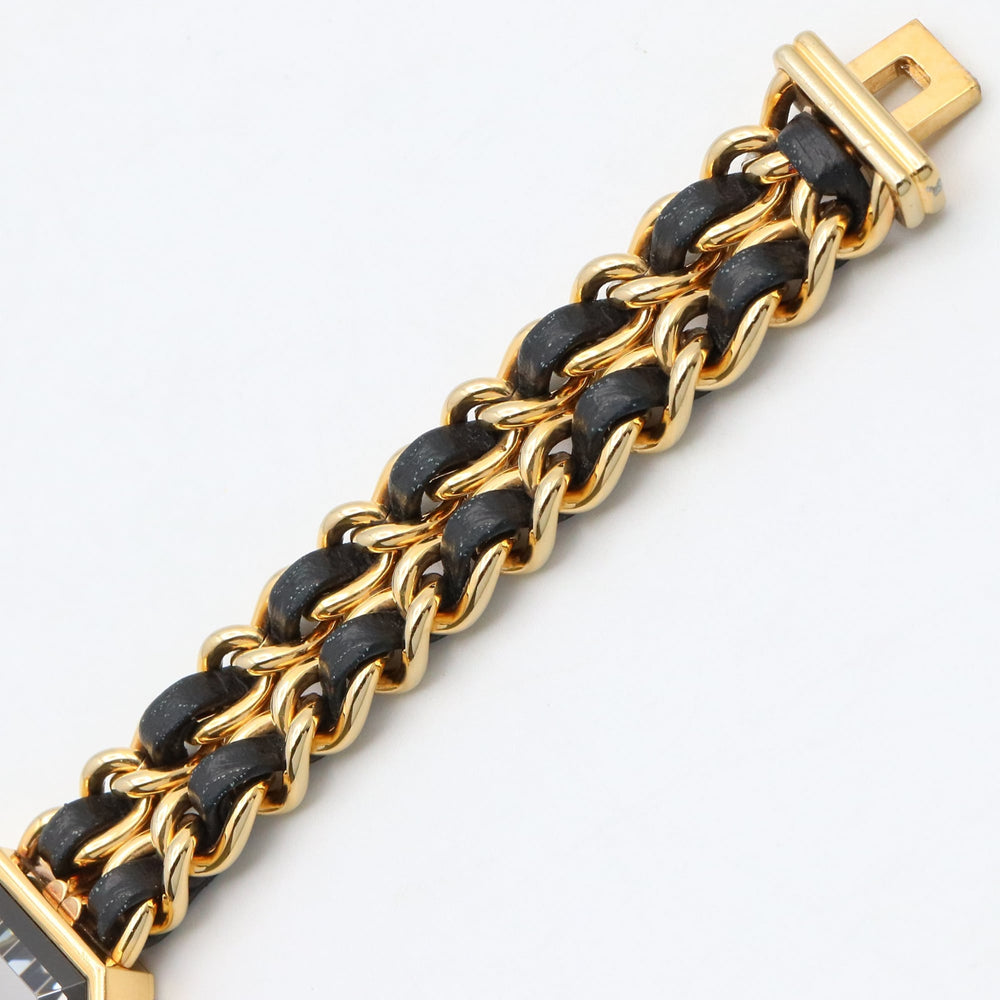 CHANEL Premiere Original Edition Watch, GP (Gold Plated), Leather, Women's, Black, H6951 — Very Good