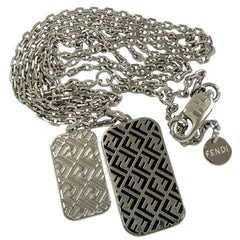 Fendi Men's Hexagon Pendant Long Necklace, 68-72cm — Like New