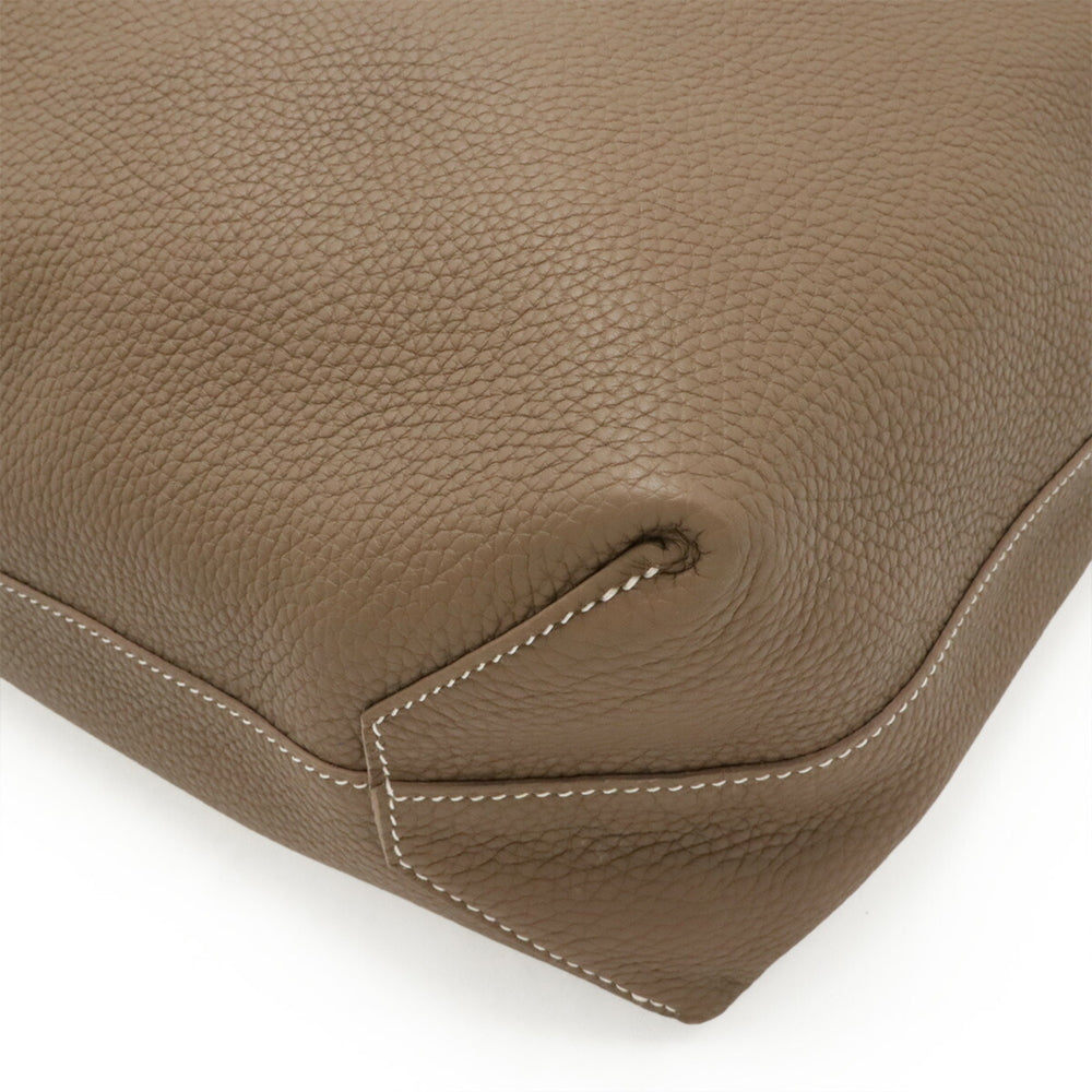 HERMES Double Sens 36 Tote/Shoulder Bag, Reversible, Taurillon Clemence Etoupe Béton Leather, Z Stamp — New - Store Return