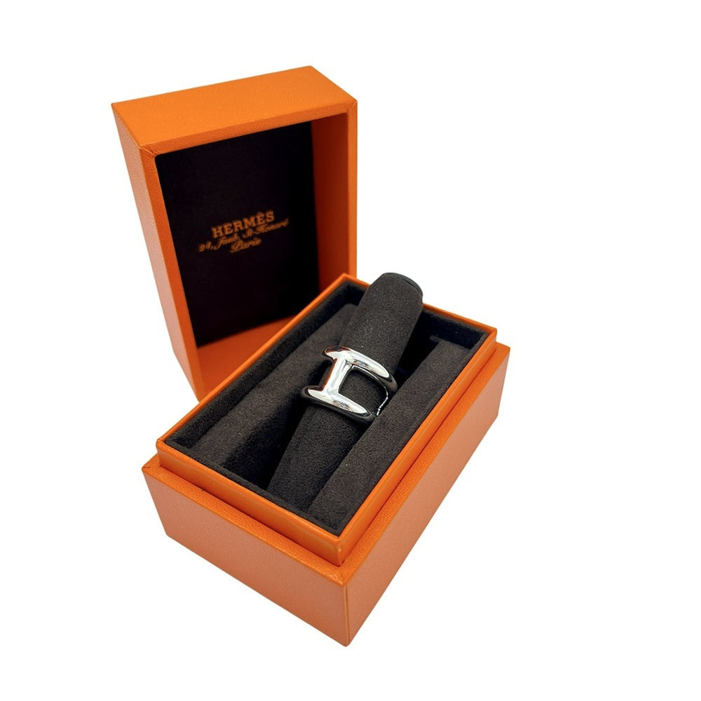 HERMES Osmos Ring, SV925, Size 53, Silver, Men's/Women's — Like New