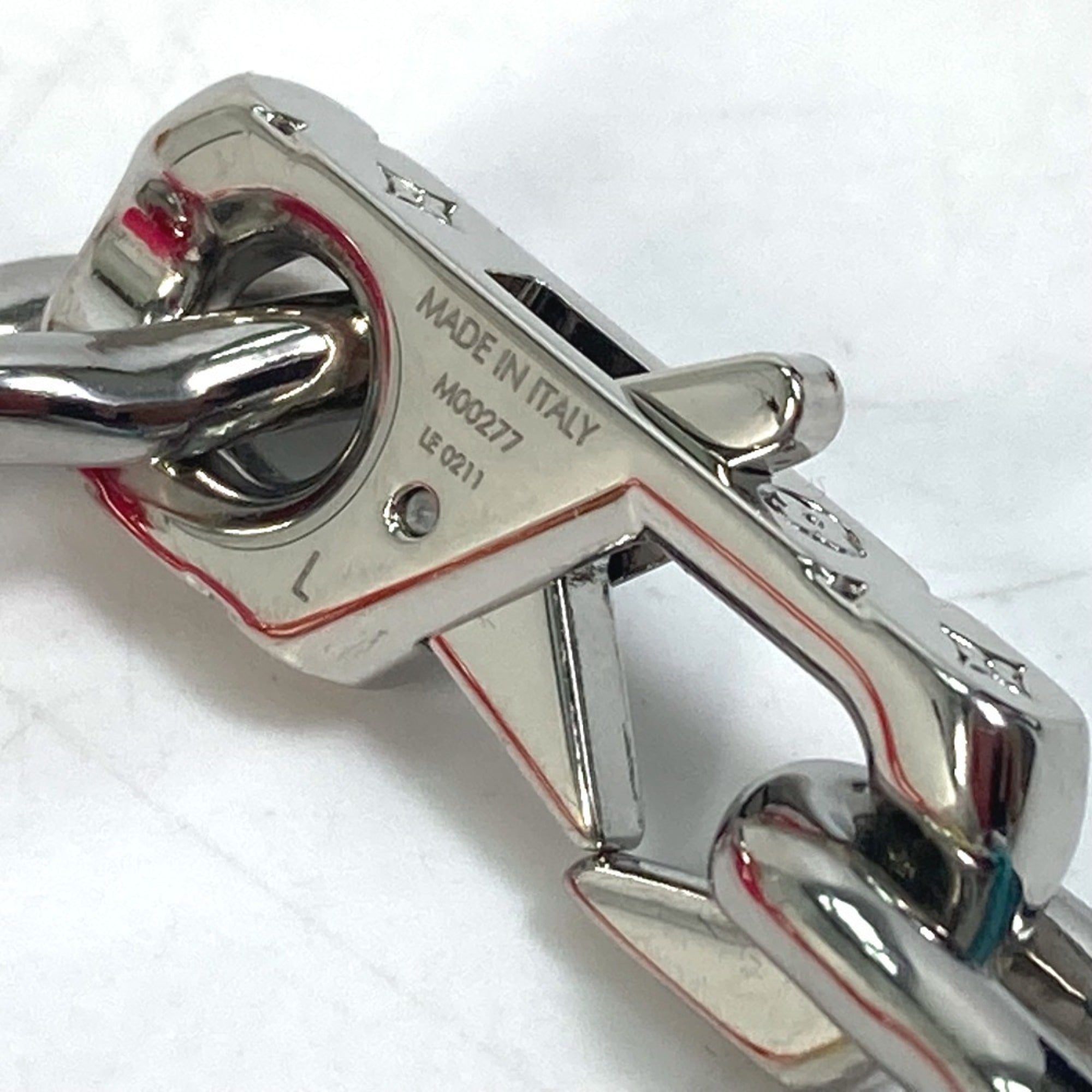 LOUIS VUITTON M00277 Watercolor Rainbow Charm Bracelet, Metal, Men's, Multicolor — Like New