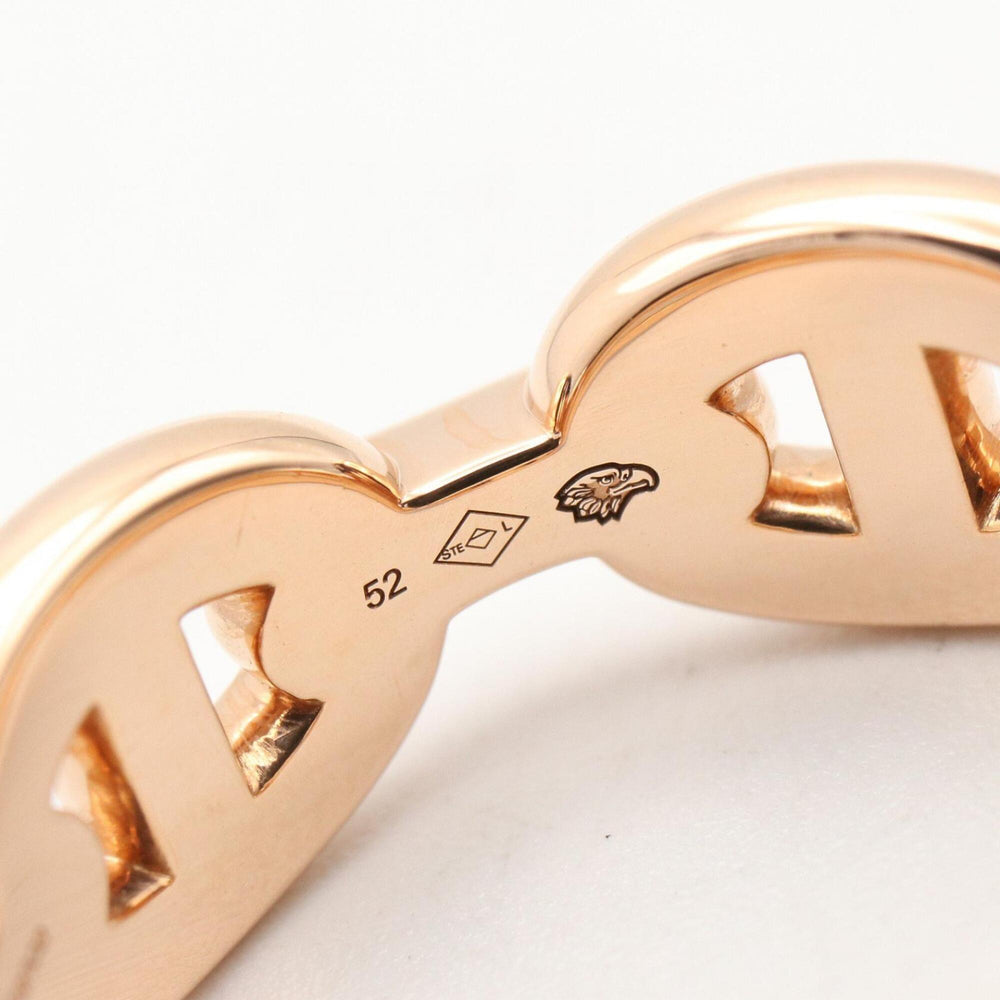Hermes HERMES Enchainée PM Diamond Ring, Jewelry, 18KPG (Pink Gold), Diamond, Women's, Clear/Gold Tone — Like New