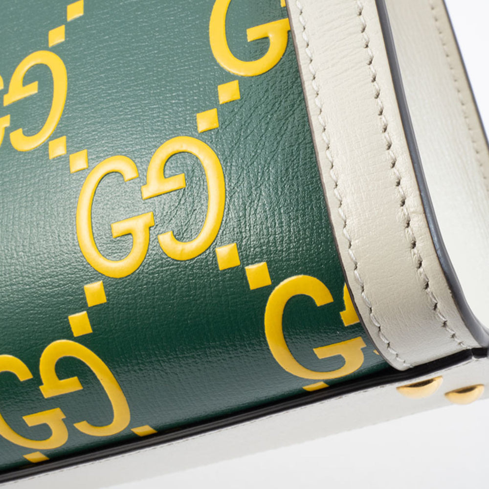 Gucci Diana Small Handbag 660195 Leather Green|Yellow Women's Bamboo Tote GUCCI — Like New