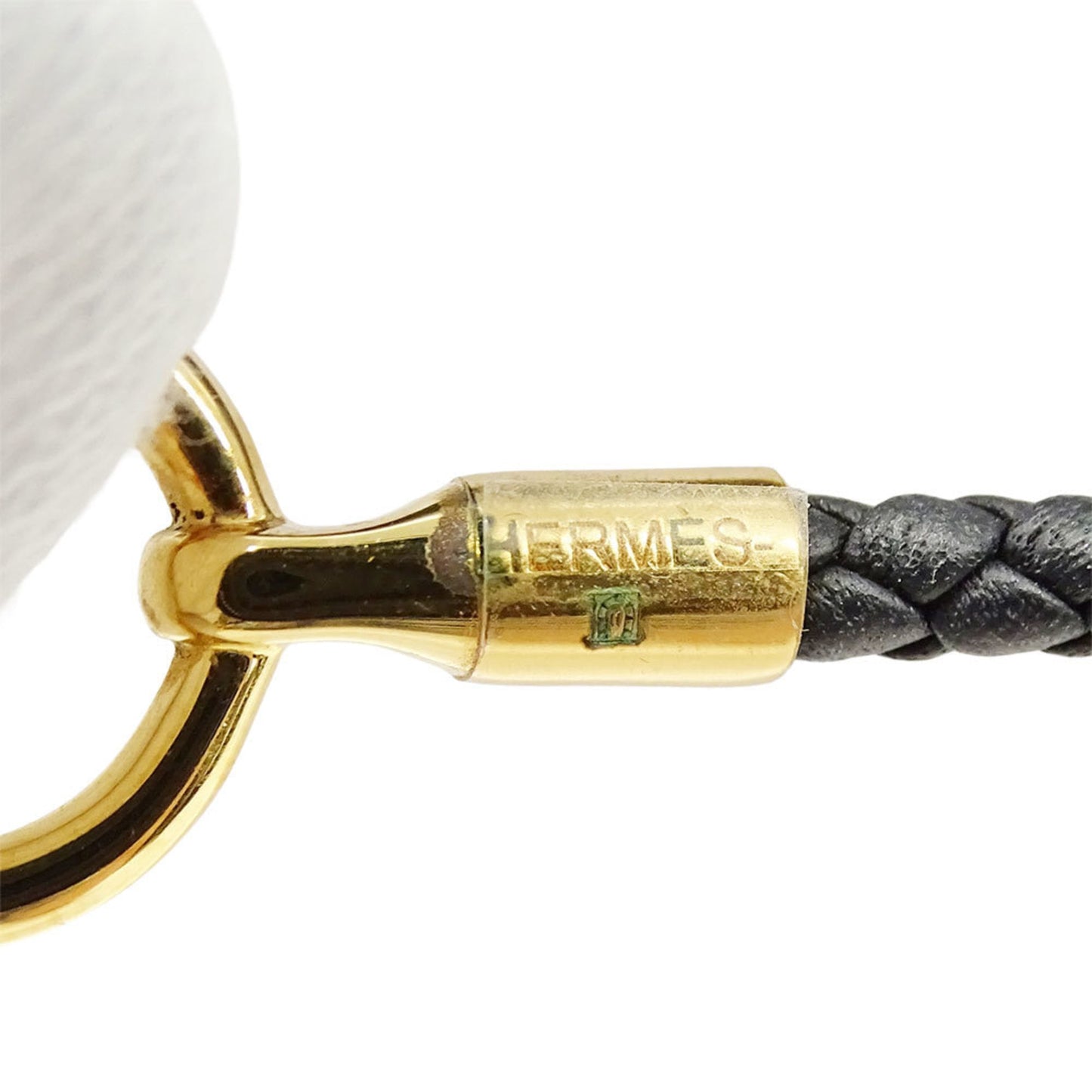 Hermes Hermès Women's Leather Bracelet in Black Grennan with Gold Hardware, Size 16.5cm, Slim Fit