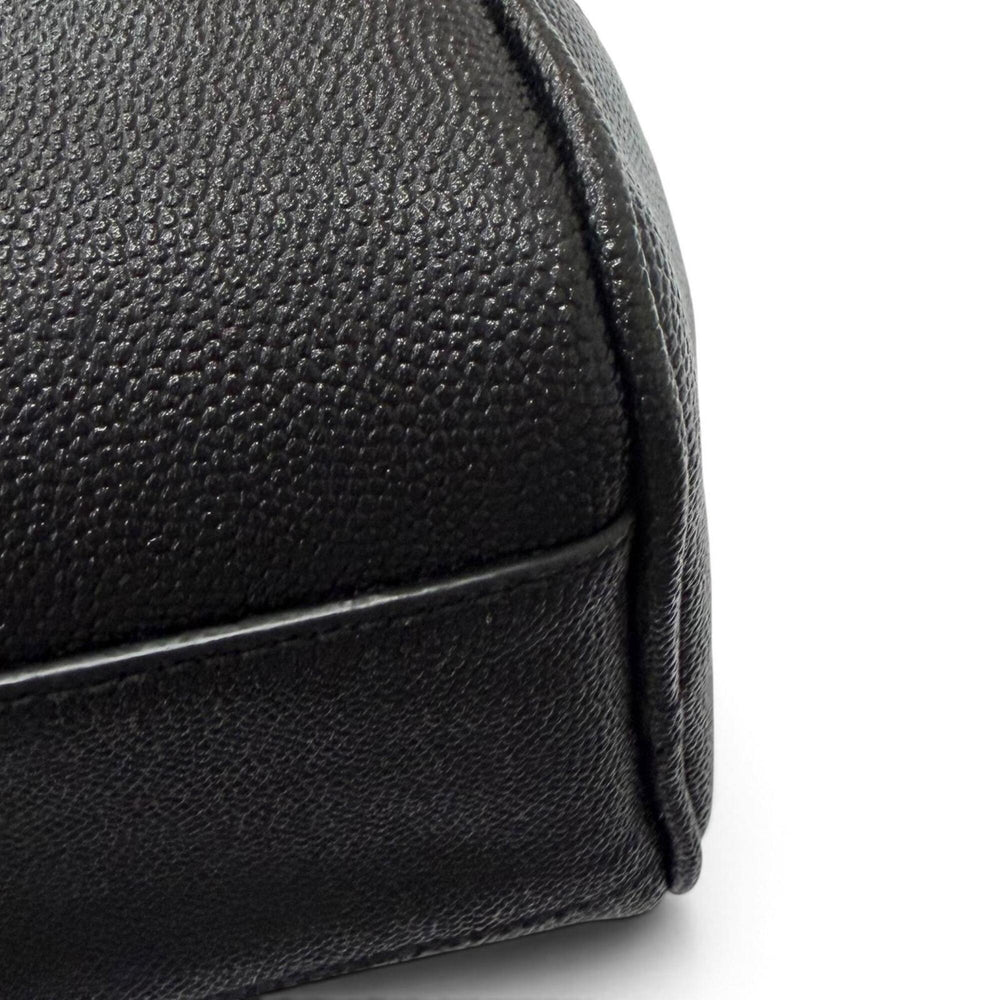 Yves Saint Laurent SAINT LAURENT PARIS 609347 Grain Calf Leather Travel Pouch Clutch Bag with Logo, Black, Made in Italy, Men's, Dust — Like New