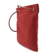 Hermes Sac Aline MM Shoulder Handbag, Toile Chevron Swift Leather, Rouge H Gold, B Stamp — Like New