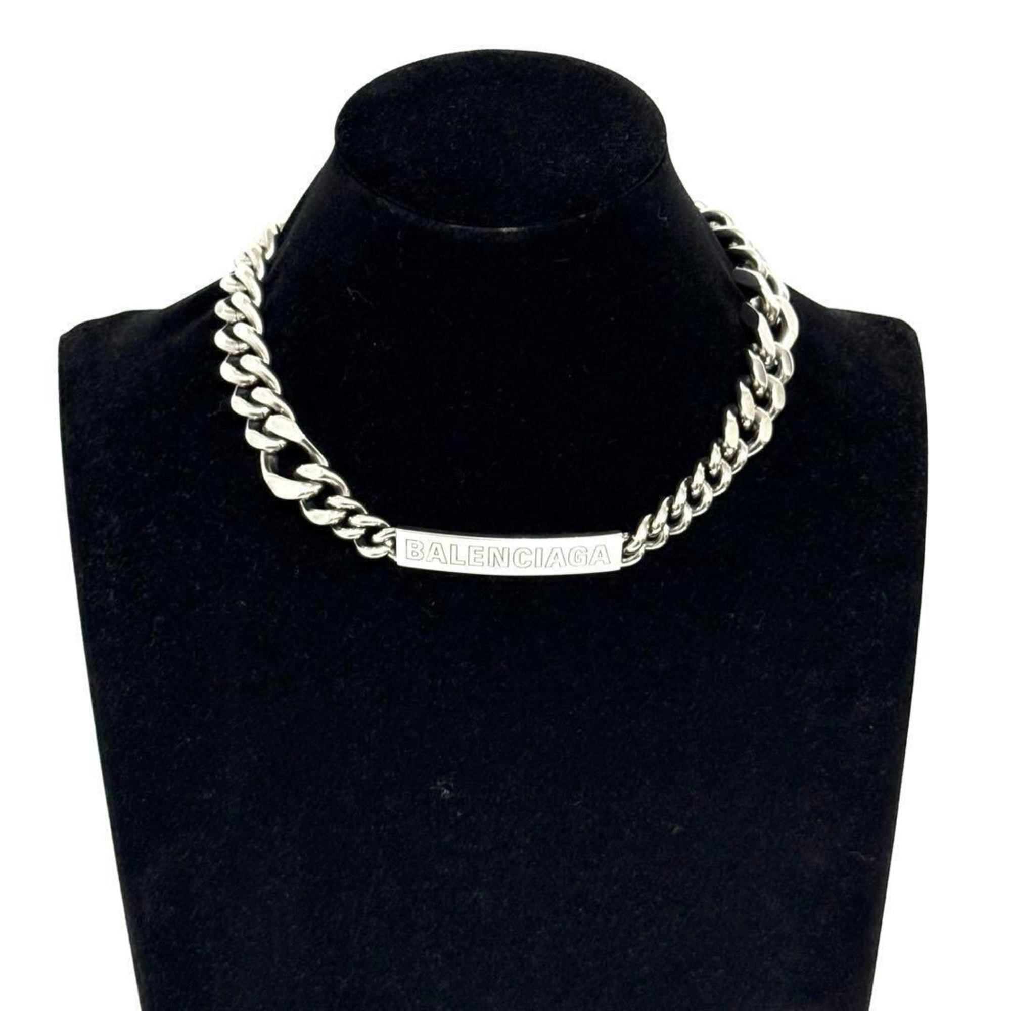 Balenciaga Men's Plate Twist Chain Necklace — Like New