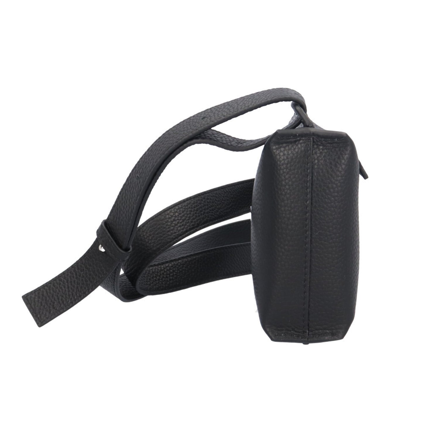 Loewe Vertical T-Pocket Anagram Body Bag, Leather, Black, C500PO02X02, Unisex