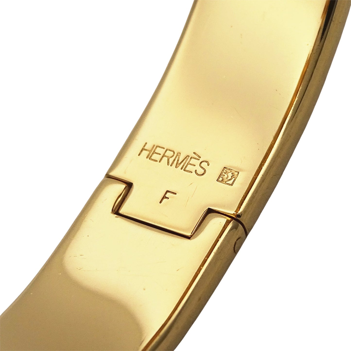 Hermes Hermès Click H PM Bangle Bracelet for Men and Women in Orange Gold