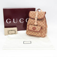 Gucci GG Canvas Children's 630818 Boys,Girls GG Canvas,Leather Backpack Beige,Brown — Like New