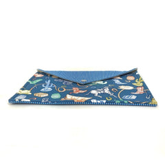 HERMES Hermes Flat Western Company GM Case Pouch Cotton Women's Blue E-230927-3 — New - Store Return