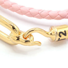 Hermes Bracelet, Louli Double Tour H071727, Rose Sakura, Veau Swift Leather, Layer, Women's — Like New