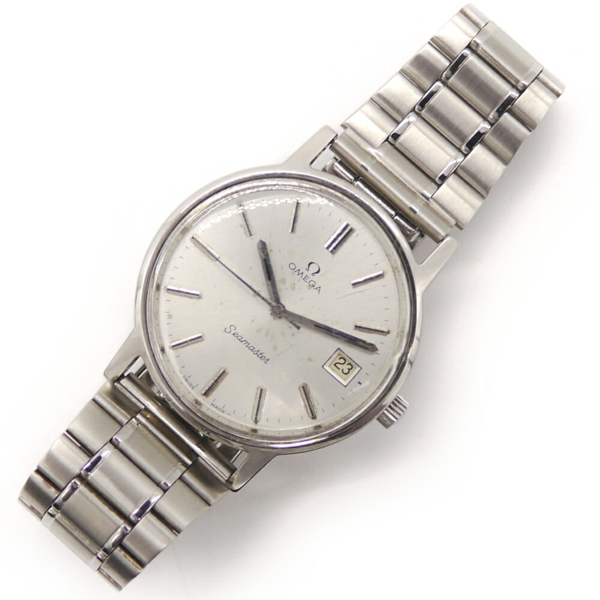 OMEGA Seamaster manual winding watch silver dial — Good