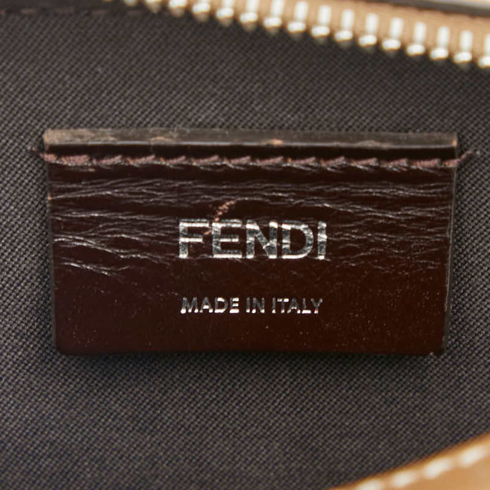 Fendi FF Organizer Camera Case Crossbody Shoulder Bag 7M0357 Brown/Black Leather Women's FENDI