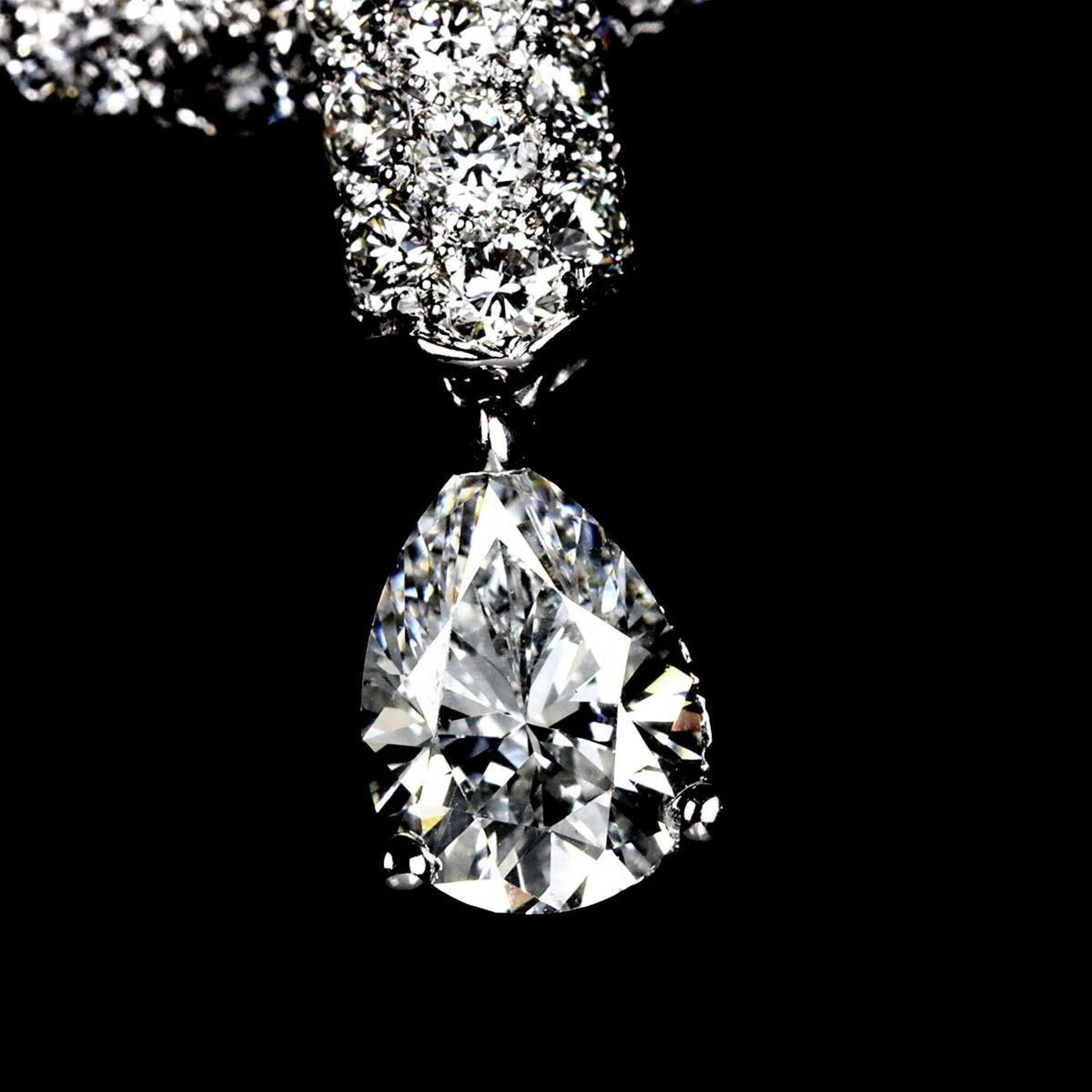 Chanel Omega Diamond Necklace 40cm 18K WG White Gold 750 — Like New