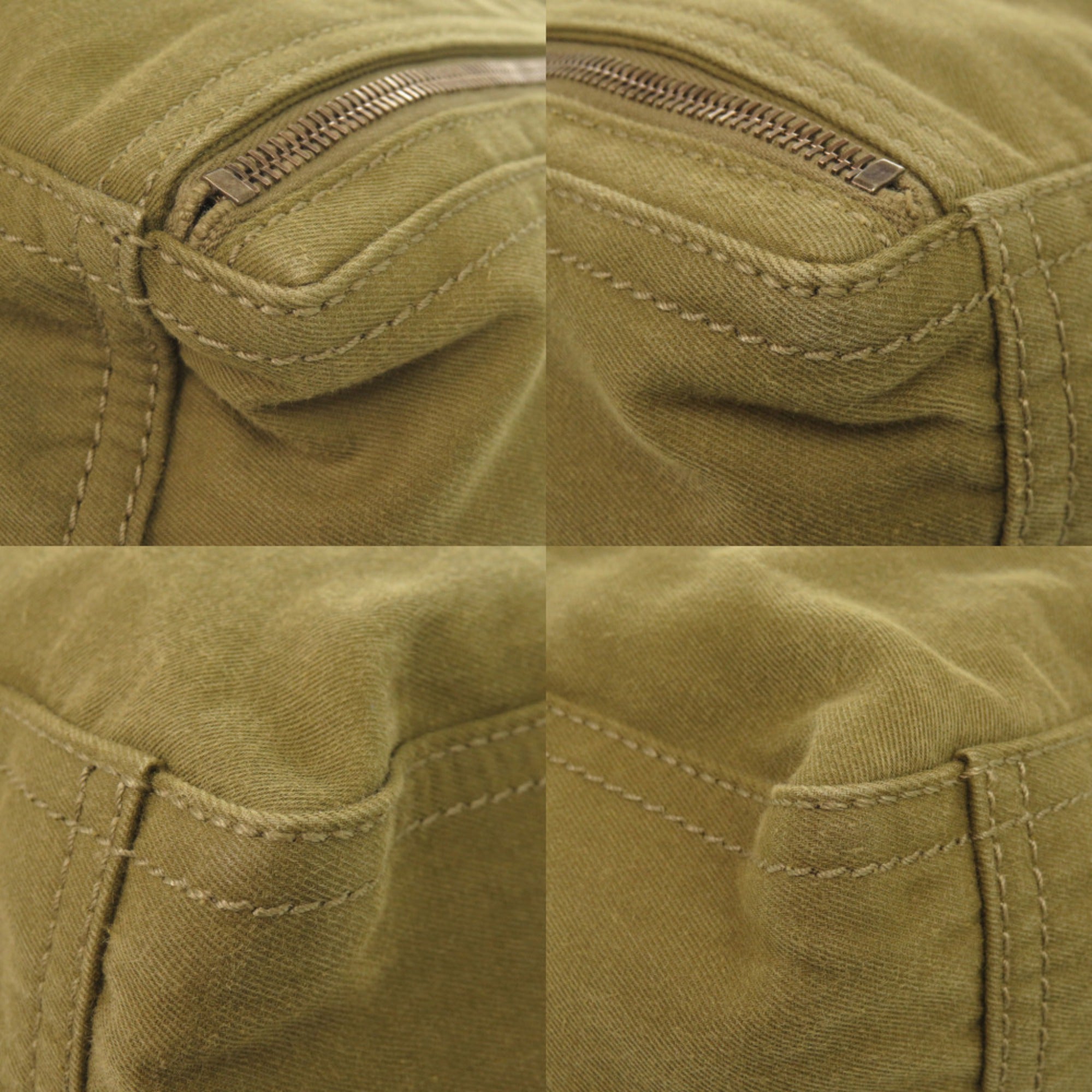 Yves Saint Laurent Saint Laurent Paris Downtown 757970 Canvas Khaki Tote Bag 0312 SAINT LAURENT PARIS — Like New